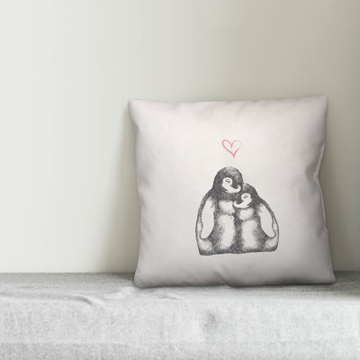  Penguin Love Throw Pillow