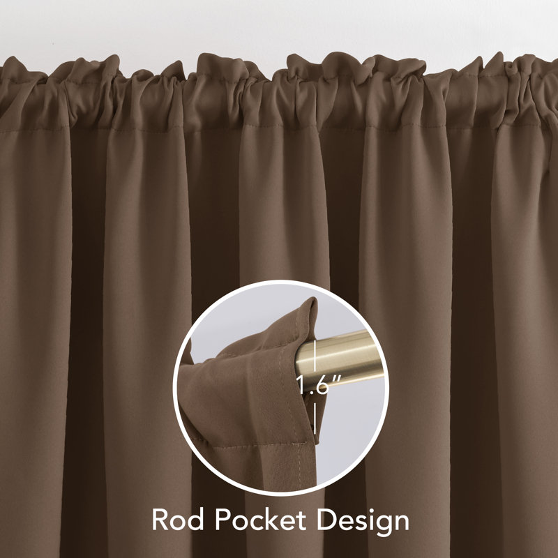 Northmoore Room Darkening Curtain Pair, 42" W x 63" L, Grayish White