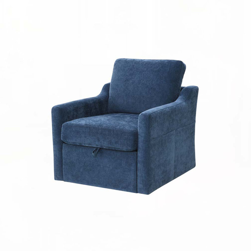 Fauteuil demi-tonneau en chenille, Marine