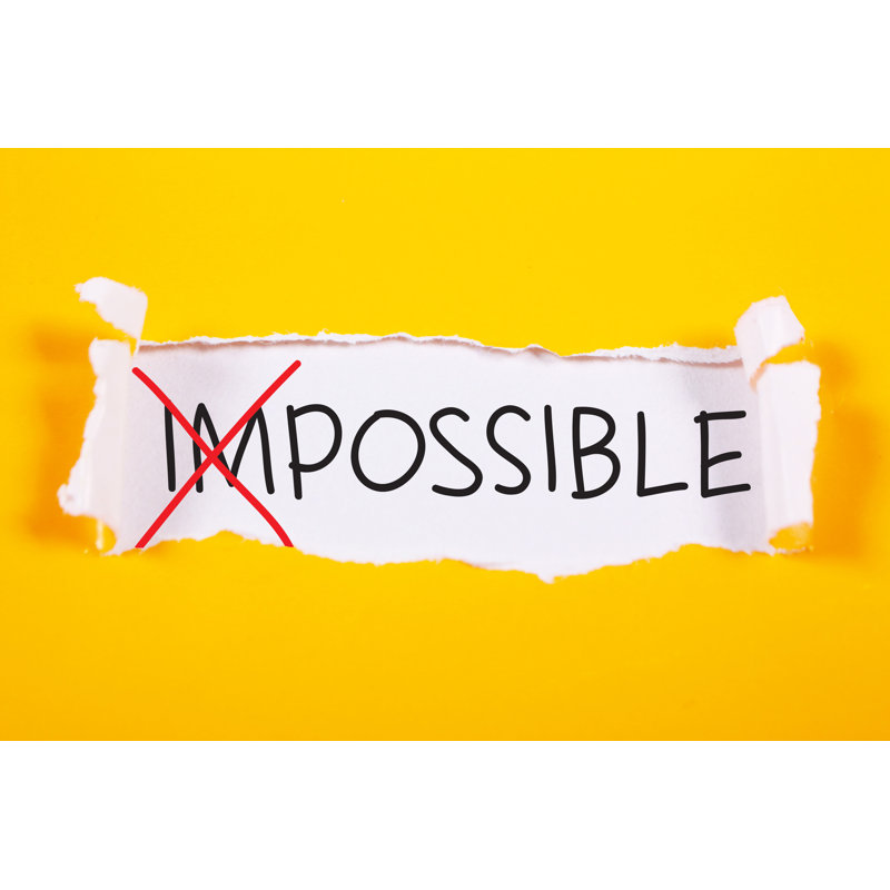 Possible Motivational Quotes 1 Piece Wrapped Canvas Wall Art, 81cm H x 122cm W x 3.8cm D