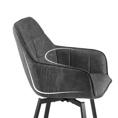 47cm H Upholstered Metal Armchair