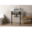 Lavabo de salle de bain console ovale en métal blanc / noir avec trop-plein