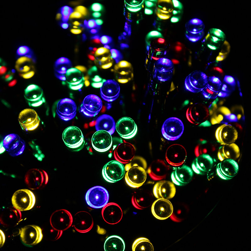 LITEUP225 Multicolor Solar Powered Outdoor LED String Lights