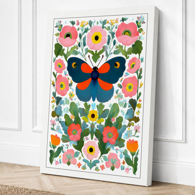 Ornamental Butterfly And Blooms Boho - Print