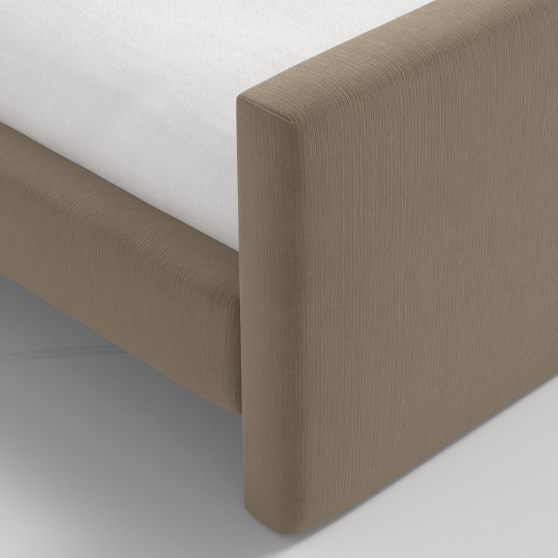 Upholstered Bed, Luxe Walnut Velvet, King