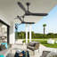 Solid Wood Ceiling Fan With Remote,3 Blade Reversible Dc Motor, Quiet Cooling For Living Room Or Bedroom-1596666741-1597329670