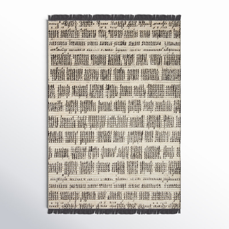 Chris Loves Julia x Loloi Alice Cream/Charcoal Rug, Rectangle 9'2" x 13'