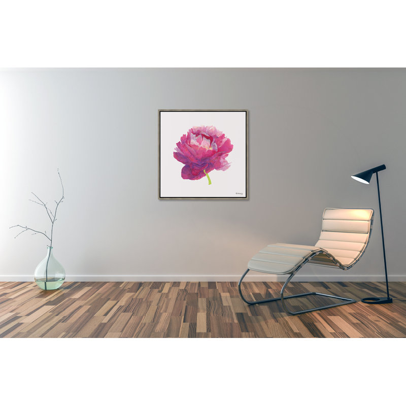 Flower Pink Painting by JP Kilkenny, 37.75" H x 37.75" W, Glass Coat