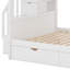 Lit superposé avec tablettes, escalier de rangement et 2 tiroirs-301356694