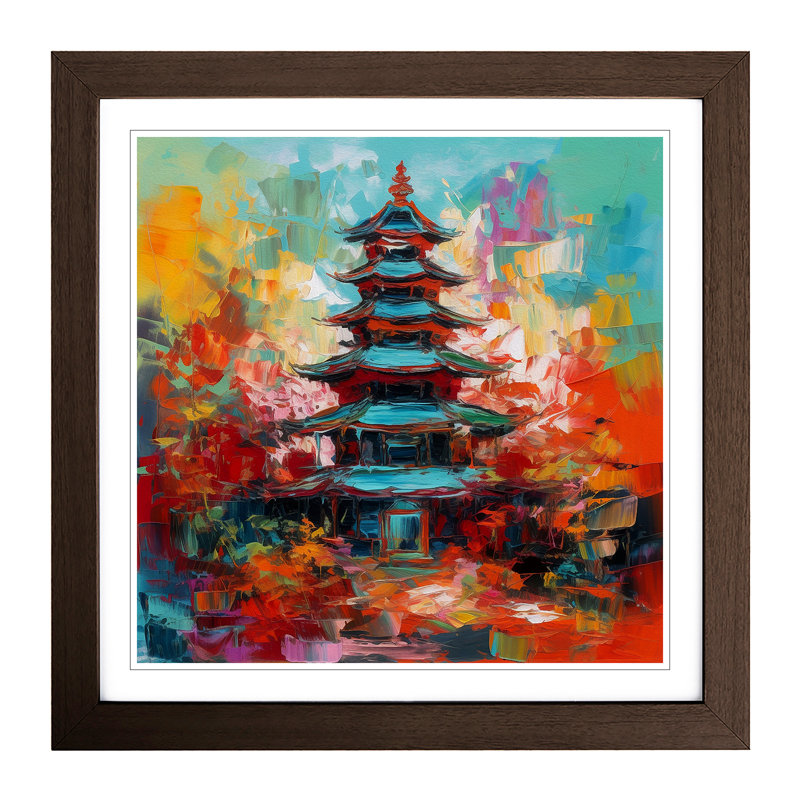 Pagoda - Framed Print, Walnut