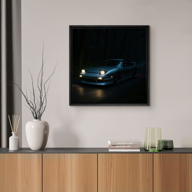Reproduction d'art sur toile encadrée, reproduction de photo de voiture, H 24 po x l 24 po, Noir