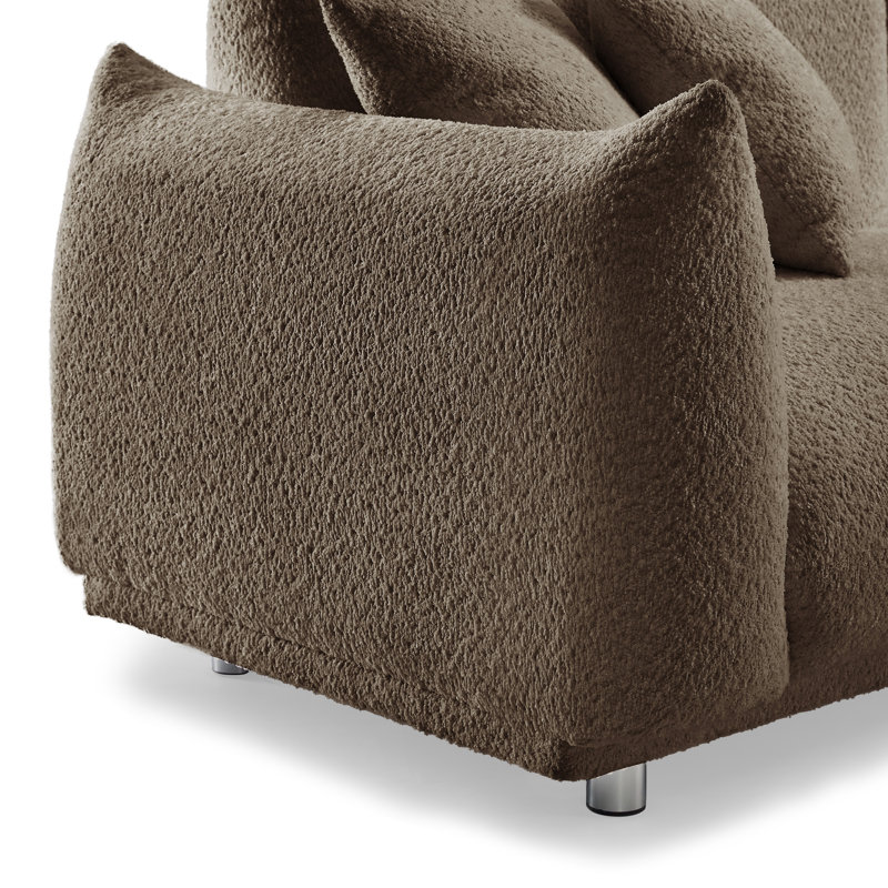Canapé Arnya , Nutbrown Boucle, H 29 po x l 88,9 po x P 37 po, 3