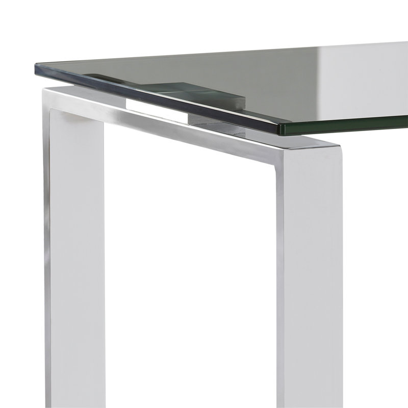 Boussingault 110cm Glass Top Console Table