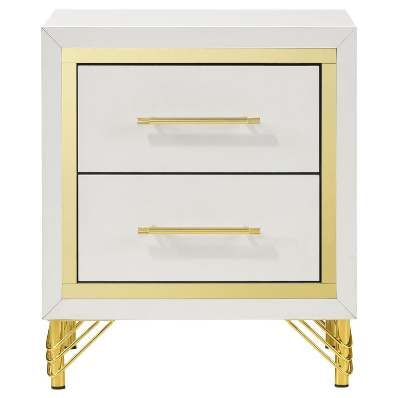 Leliea White 2-drawer Nightstand