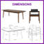 Ensemble de salle à manger extensible en bois Hardver-780626189-780626188