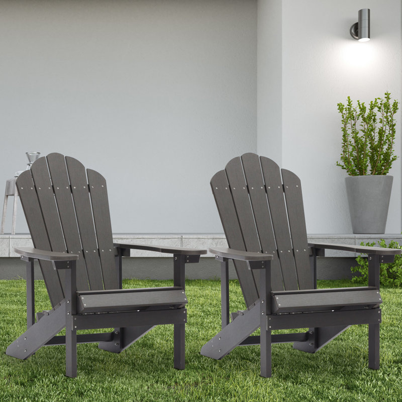 Chaise Adirondack en plastique Keysville, Anthracite