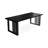 Black Rectangular Solid Wood desks-107978709