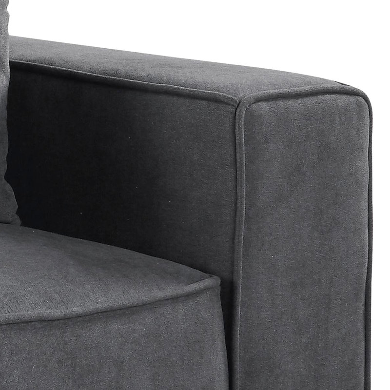 Fauteuil gris avec coussins d'assise confortables et flexibles