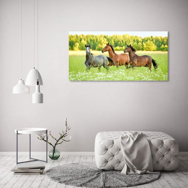 Horses in a Gallop 1 Piece Wrapped Canvas Wall Art