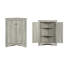 Armoire de rangement en chêne avec tablettes réglables et armoire de plancher autoportante pour la cuisine-1085468647