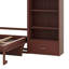 Grand lit escamotable avec rangement réglable, cadre de lit mural avec 4 compartiments, 1 grand tiroir, lit plateforme pliable-1777774216