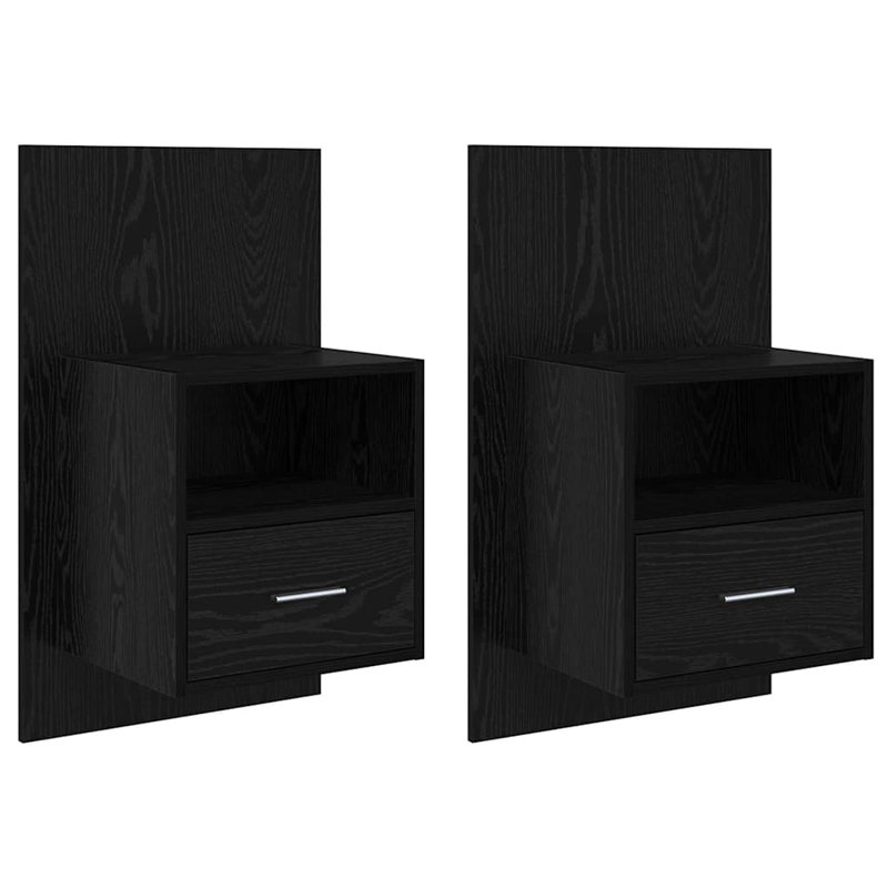 Bed Cabinet, Black Oak