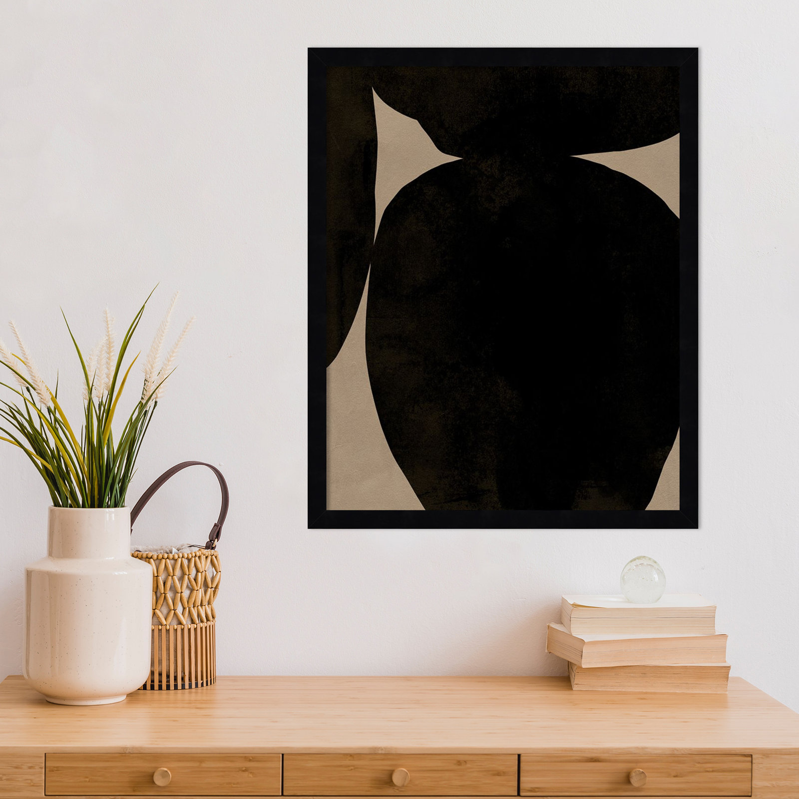 Heirloom Orbs II by Jacob Green, Black, 21" H x 17" W x 1" D