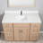 48" W x 22" D Quartz Single Bathroom Vanity Top with Ceramic Undermount Sink and 4" Backsplash