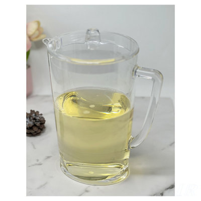 2.75 Quarts Unbreakable Plastic Drink Pitcher with Lid, Elegant Oval Halo Design, BPA-Free and Durable for Refreshing Beverages