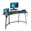 Bureau de jeu Ebern Designs TS98D avec tablette et porte-accessoires, noir