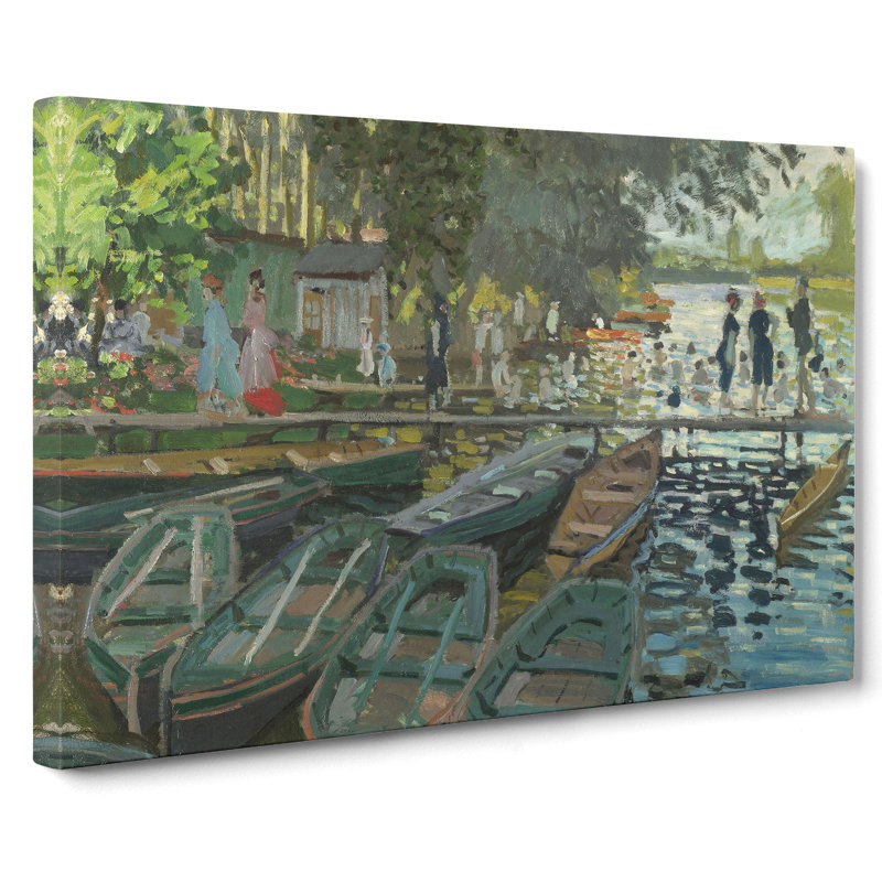 Bathers At La Grenouillere by Claude Monet - Wrapped Canvas, 50cm H x 76cm W x 3cm D