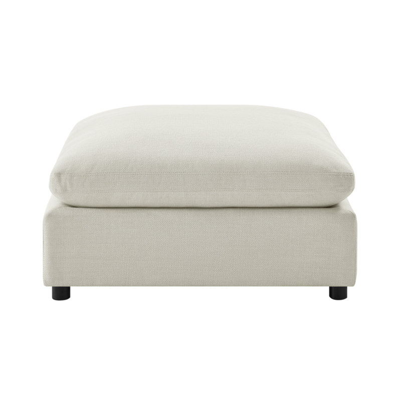 Tissu beige Cassandra Repose-pieds carré, Beige