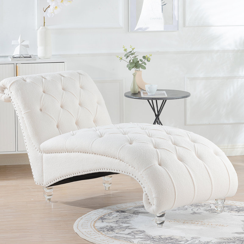 Chaise longue sans accoudoirs touffetée