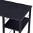 Vadna Black Finish Writing Desk With 2 Tier Shelf And Metal Open Base For Home Office Use-16189058
