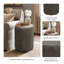 Béton, table d'appoint géométrique 18 po, gris foncé
