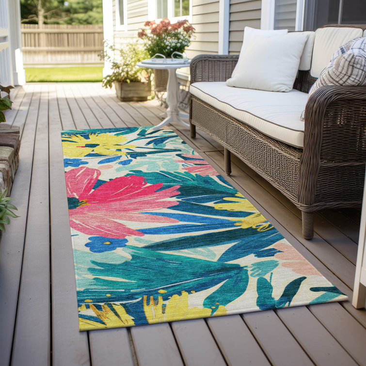 Machine Washable Indoor/Outdoor Claudian ACN1482 Blush Rug