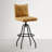 Estuardo 29.92" Upholstered Top Grain Genuine Leather Swivel Counter & Bar Stool-287736541