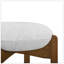 Tabouret de bar d'intérieur revêtu de bois, finition noyer foncé et revêtement ivoire, alliant élégance et durabilité pour les cuisines modernes-2112000954-2112000955
