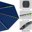 Parasol de terrasse à double face 15 pi avec lumières solaires et télécommande à 12 lumières DEL avec poignées à bouton-203916215