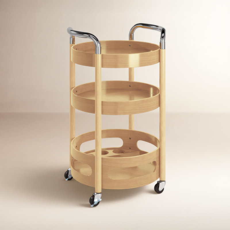 Olen Olen Bar Cart, Oak, Oak