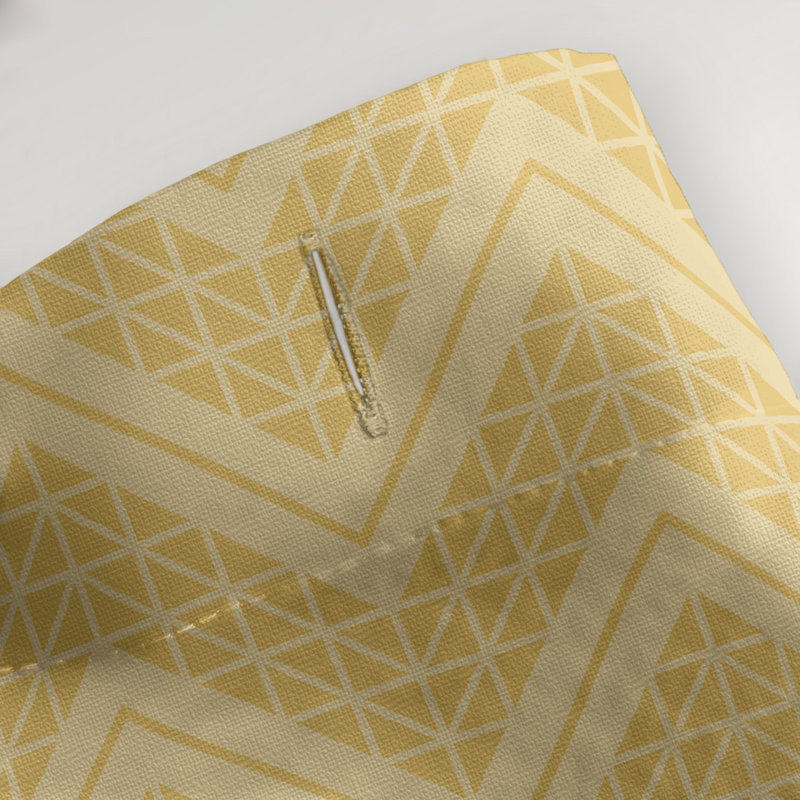 Rideau de douche simple à chevrons à la main classic, Jaune