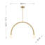 Lustre 2 lumières Rua en laiton naturel-847877370