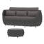 Canapé de patio extérieur en aluminium et corde en polyester pour 3 personnes avec coussins et table basse-351970977-351970983