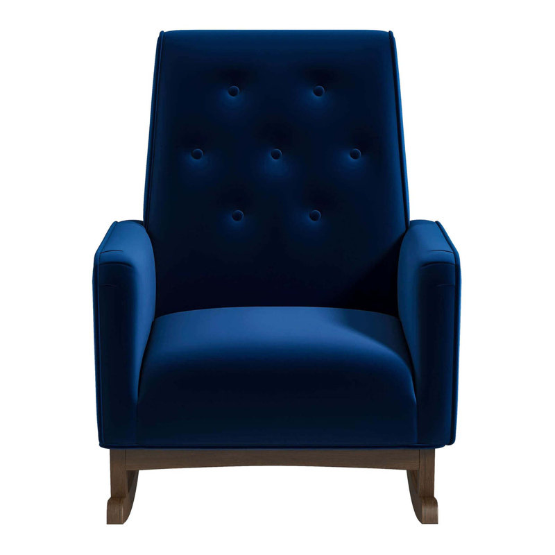 Chaise berçante en bois massif Demetrius