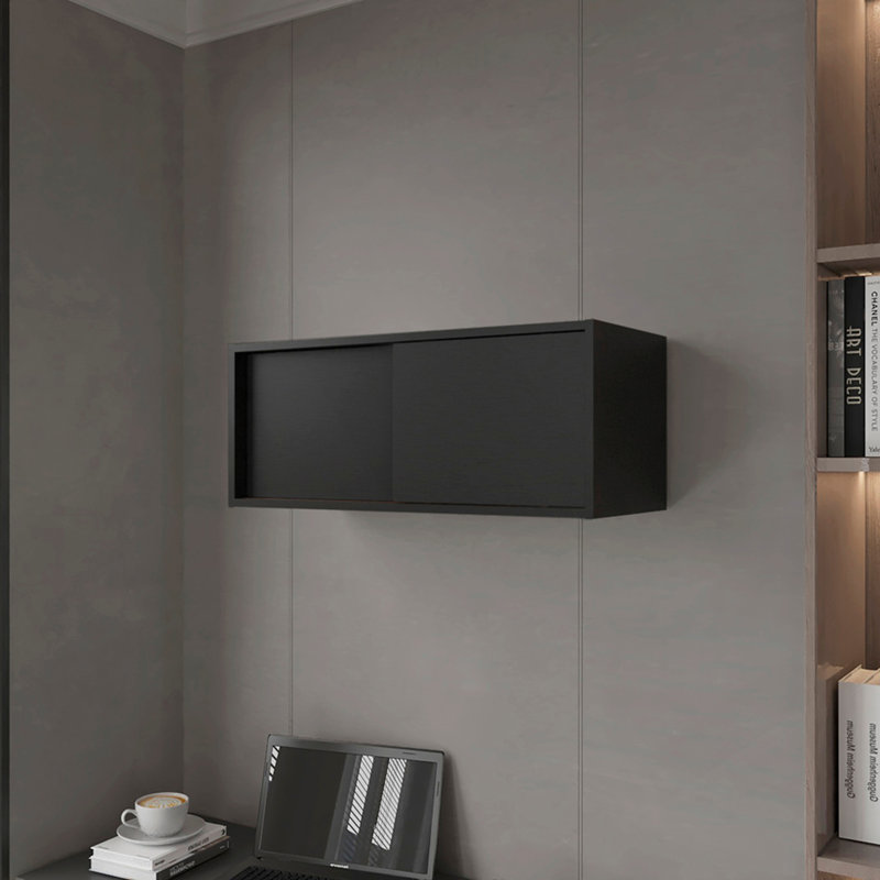 Wall Cabinet Bliss, Office, Black, Black