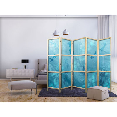171cm H Solid Wood Folding Room Divider