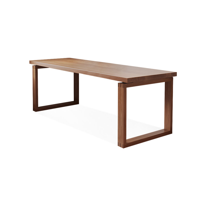 Bureau rectangulaire en bois massif brun clair, H 29,53 po x l 78,74 po x P 23,62 po