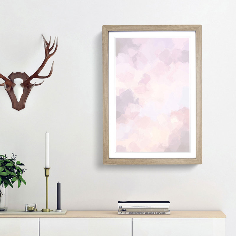 Beauty of Clouds in Abstract - Picture Frame Graphic Art Print, 48cm H x 36cm W x 2cm D, Oak Framed