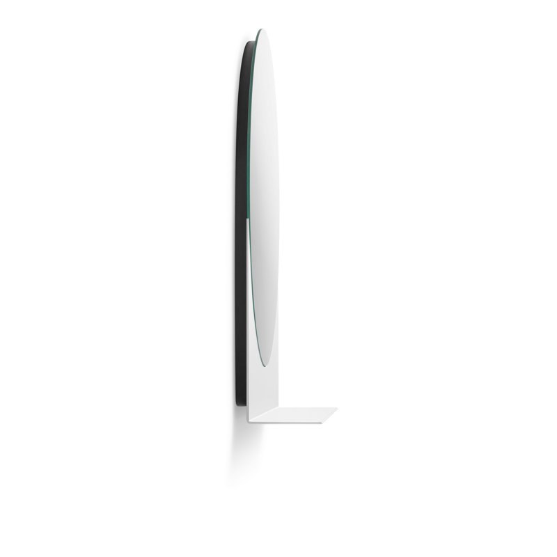 Glance Metal Wall Mirror, White