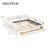 King Size Upholstered Platform Bed with USB Charging & 2 Storage Drawers, Modern Bedroom Furniture, White-280040316